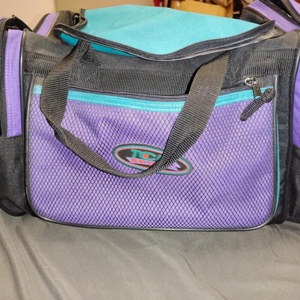 Teal and Purple Women's Travel Bag
